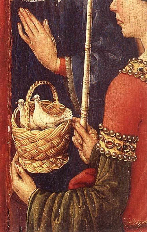DARET, Jacques Altarpiece of the Virgin (detail) f France oil painting art